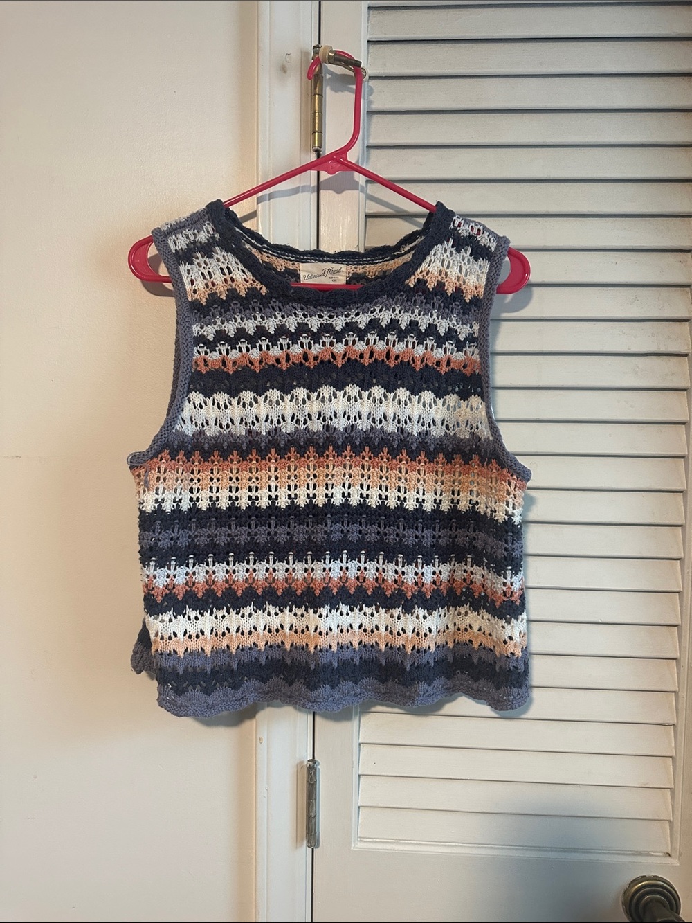Universal thread size Large crochet stripe top super cute! Perfect for summer